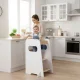 Ecotoys Montessori Kitchen Helper reguliuojamas virtuvės bokštelis vaikams