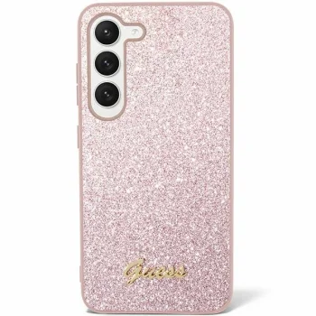 Samsung Galaxy S24 Ultra (SM-S928) Guess Glitter Script Case Cover (Guhcs24lhggshp), Pink