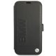 BMW Signature atverčiamasis odinis dėklas iPhone 13 mini, juodas