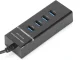 4 prievadų USB 3.0 šakotuvas, juodas