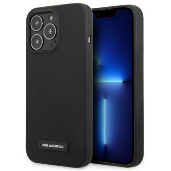 Karl Lagerfeld Silicone Plaque dėklas iPhone 13 Pro Max, Juodas