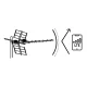 Išorinė kryptinė TV antena Berdsen BD-951 DVB-T2 4K