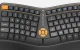 Belaidė ergonomiška klaviatūra Delux GM905DB BT+2.4G, pilka/oranžinė