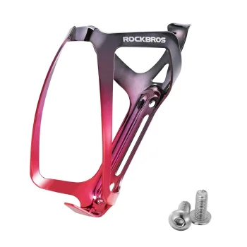 Rockbros RKL02 Aluminum Bicycle Bottle Cage - Black and Red