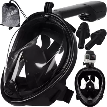 Full Face Snorkel Mask with 180° View, Anti-Fog, S/M