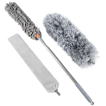 Telescopic Dust Brush with 3 Interchangeable Heads (80-250 cm)