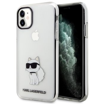 Karl Lagerfeld Ikonik Choupette dėklas Apple iPhone 11 / XR, permatomas