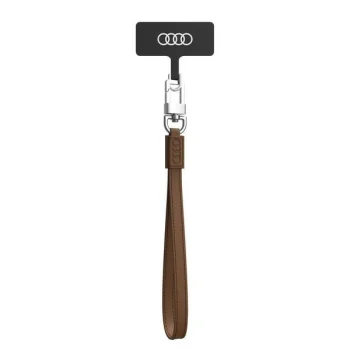 Audi Universal Eco-Leather Phone Lanyard 28cm x 10mm - Brown