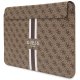 Guess 4G Printed Stripes nešiojamojo kompiuterio dėklas 14\", rudas
