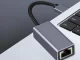 USB-A į RJ45 tinklo plokštė-adapteris 100 Mbps, pilka