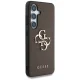 Guess Grained Big 4G Logo dėklas Samsung Galaxy S25, rudas