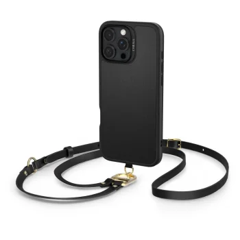 Spigen Cyrill Classic Charm Magsafe dėklas su dirželiu iPhone 16 Pro Max, juodas