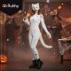 Ruhhy 00026249 Cat/Fox/Wolf Costume 4-Piece Set, White