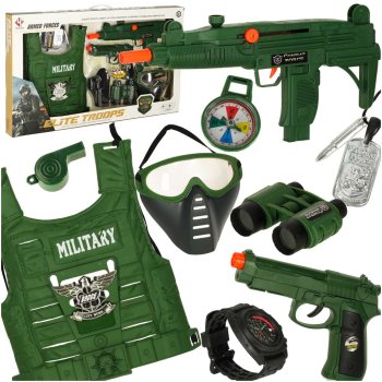 Kids' Military Costume Set with Vest, Toy Rifle and Binoculars
