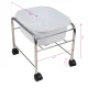Pedicure Footbath Trolley with Wheels Chrome