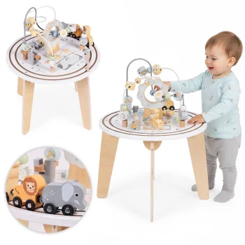 ECOTOYS medinis lavinamasis staliukas vaikams 5-in-1