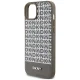 DKNY dėklas iPhone 15 telefonui Leather Printed Pattern MagSafe, rudas