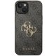 Guess 4G Big Metal Logo dėklas iPhone 15 Plus telefonui, pilkas