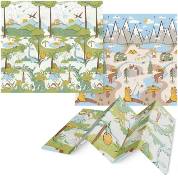 Dvipusis lavinamasis kilimėlis 4Fizjo Jungle and Camping, 200x180 cm