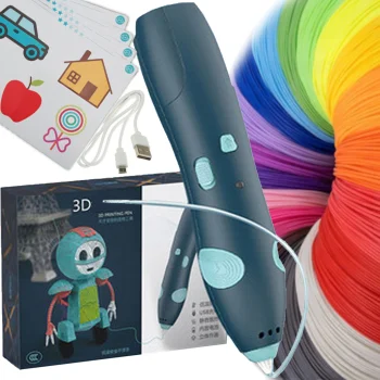 Children's 3D Pen Pencil Printer for PCL Plastic for Modeling Drawing, Blue