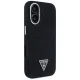 Dėklas Guess Denim Triangle Logo MagSafe skirtas iPhone 16, juodas