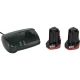 Akumuliatorinis gręžtuvas-suktuvas Metabo PowerMaxx BS Basic Set, 12 V, 2x 2.0 Ah