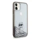 Karl Lagerfeld iPhone 11 Case Liquid Glitter Choupette, Transparent