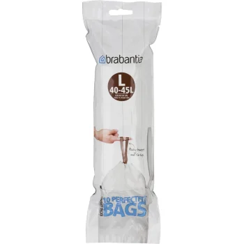 Brabantia PerfectFit L tipo šiukšlių maišai 40-45 l, 10 vnt., balti
