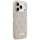 Guess 4G Logo Plate MagSafe dėklas telefonui iPhone 17 Pro, rožinis