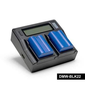 Newell Supracell Set: DC-LCD Charger & 2x DMW-BLK22 Batteries for Panasonic