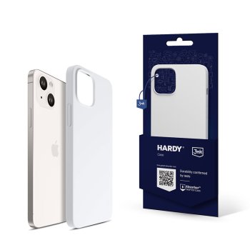 3mk Hardy Silicone MagCase dėklas iPhone 14 Plus, baltas