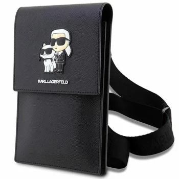 Karl Lagerfeld Universal Phone Pouch Saffiano K&C NFT dėklas, juodas