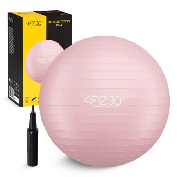 Gimnastikos ir reabilitacijos kamuolys 4Fizjo Reh Ball 65 cm, rožinis