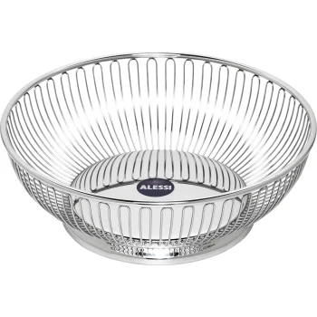 Alessi 826/24 apvalus vielinis duonos krepšelis, 24.5 cm, sidabro
