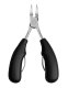 Ingrown Toenail Clippers with Precision Angled Blade for Thick Nails, black and silver