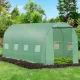 Sodo plėvelinis šiltnamis 4x2x2 m 8 m², cinkuotas metalinis rėmas, 2 įėjimai