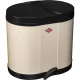 Rūšiavimo šiukšliadėžė su pedalu Wesco Eco-Double Bin, 2x 15 l, migdolų spalvos