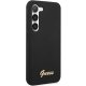 Guess Samsung Galaxy S23 dėklas Silicone Vintage Gold Logo, juodas