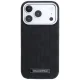 Karl Lagerfeld Grained Mono Resin Logo MagSafe dėklas iPhone 17 / 18 Pro Max, juodas