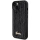 Guess dėklas iPhone 13 / 14 / 15 Sequin Script Metal, juodas