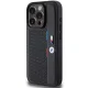 BMW Perforated Tricolor Line dėklas telefonui iPhone 15 Pro, juodas