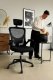 Ergonominė biuro kėdė Case 132644 su reguliuojama galvos atrama, juoda