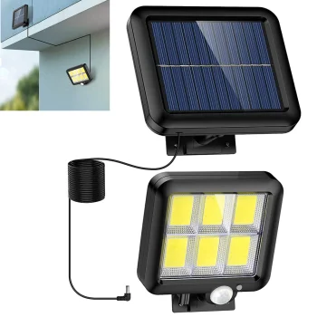 Outdoor Garden Light Solar Night Lamp with Motion and Twilight Sensors, 120 LED