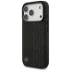 Mercedes dėklas iPhone 17 Pro telefonui Leather Laurel Leaves MagSafe, juodas