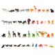 Ikonka Animal Figures Set (Sea, Wild, Farm, Dinosaurs), 48 pcs