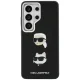 Karl Lagerfeld Saffiano Double Heads Metal dėklas Samsung Galaxy S26 Ultra, juodas