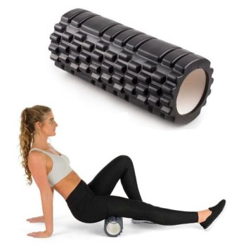 Massage Foam Roller for Fitness Yoga Pilates - 30x10cm, Black
