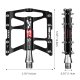 Rockbros JT410 Dviračių Pedalai su 4 Guoliais, Juodi