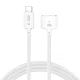 Laidas Tech-Protect MMC01 Ultraboost USB-C į MagSafe 3 140W 300 cm, skirtas MacBook, baltas