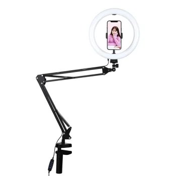 Stalinis stovas su 26cm LED žiediniu šviestuvu Puluz PKT3090B